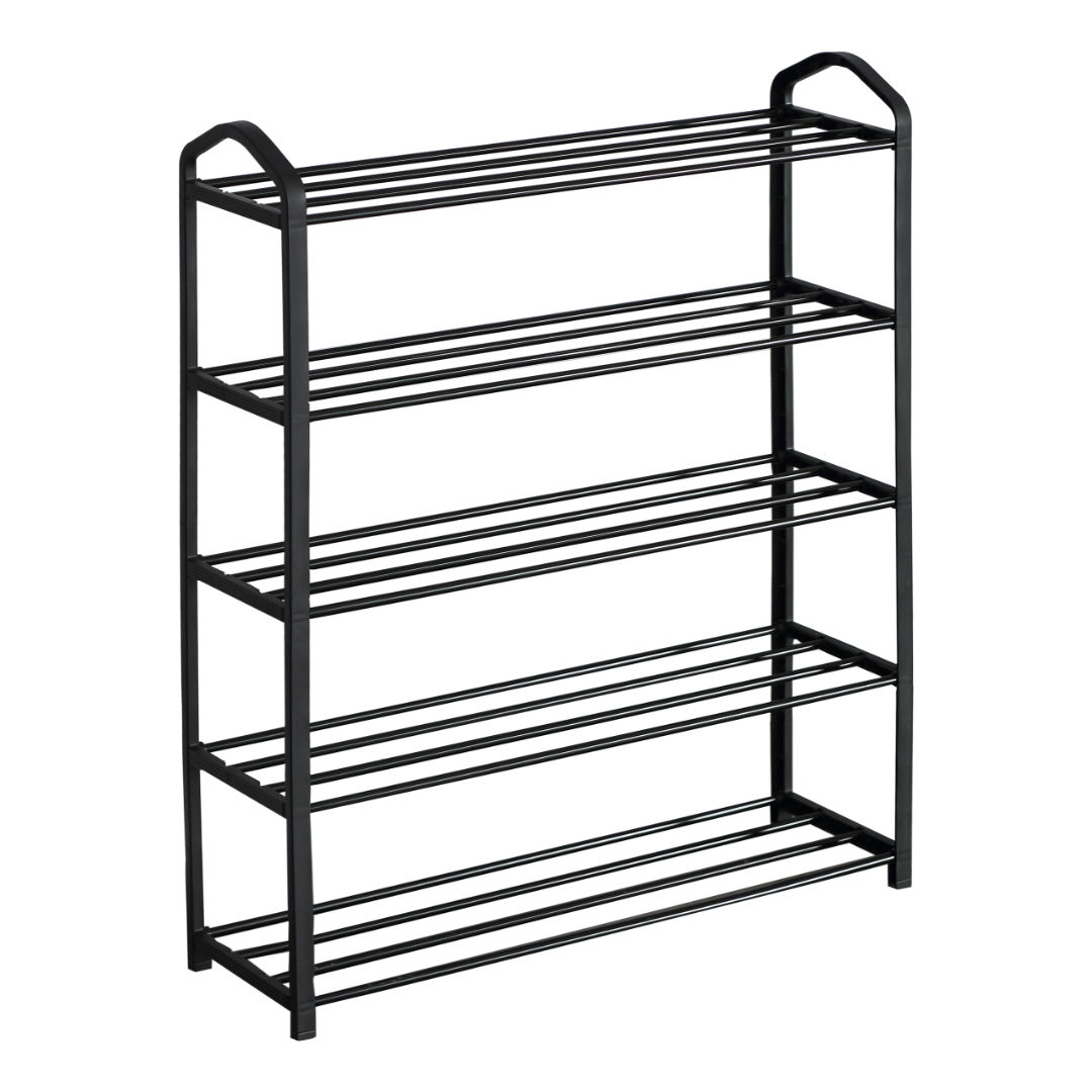 FDB Shoe Rack 5 Tier Black