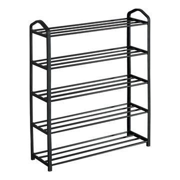 FDB Shoe Rack 5 Tier Black
