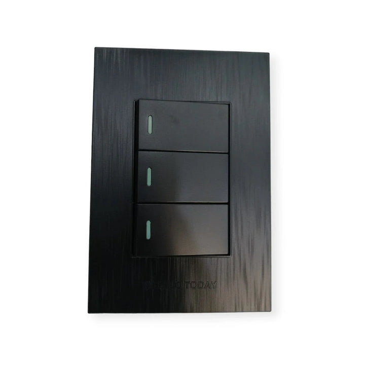 SYNERJI SWITCH DECO 4X2 3-LEVER 1-WAY - Matt Black