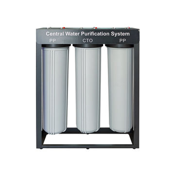 Grey 3 Stage Big Blue Water Filter With Cartridges (On Stand)