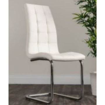 Atlanta Faux Leather Chairs-White