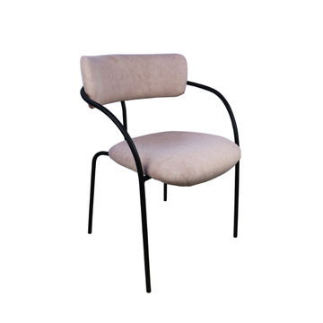 Vividitto - Coco Arm Chair With Black Frame - Light Pink