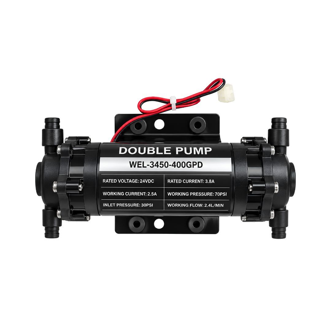 High Pressure DoubleHead 24V Diaphragm Pump 4.8bar for misting humidifiers