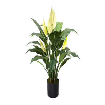 Spathiphyllum Peace Lily Artificial Plant with Flowers Potted 70cm