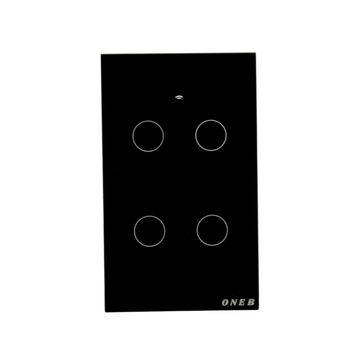 WIFI Smart Switch 4 Gang Black