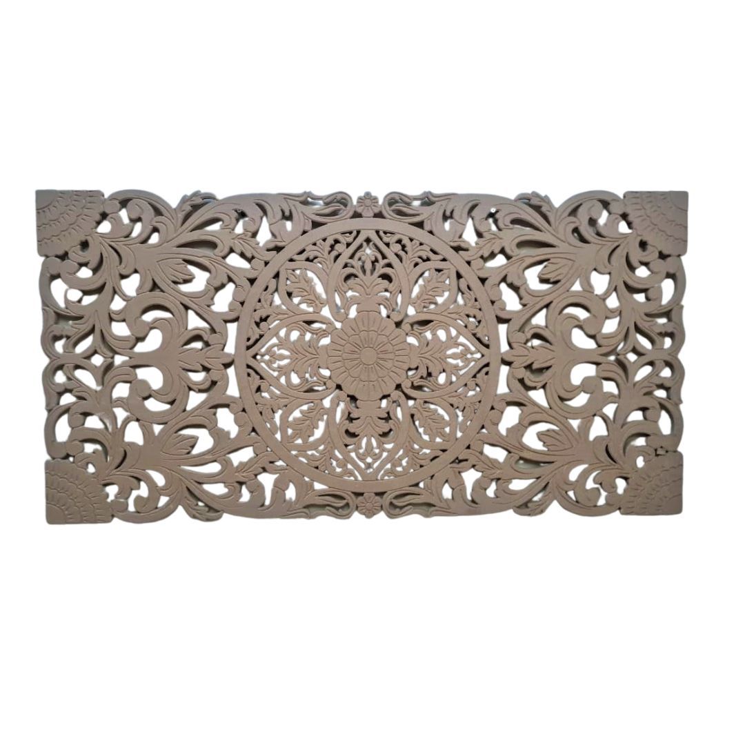 StyleX Bohemian Design Raw MDF Wooden Headboard - Queen