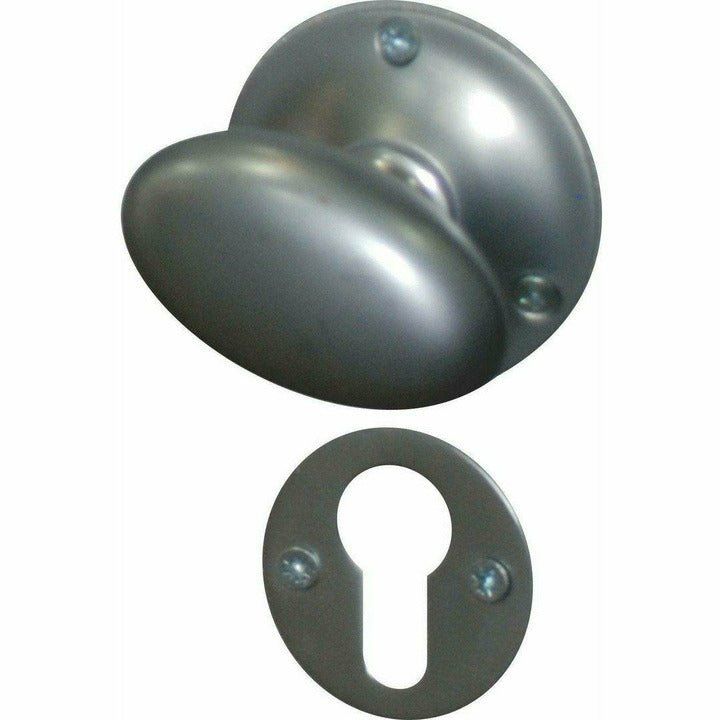 Oval solid brass knob