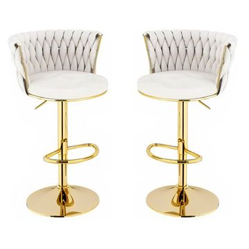 KC FURN – Grace Velvet Set Of 2 Barstools