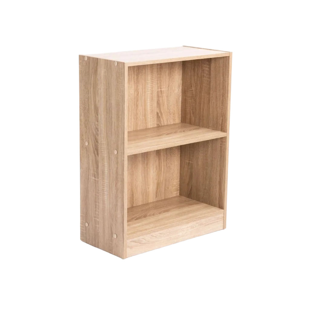 Vividitto - Rampu 2 Shelf Bookcase - Oak