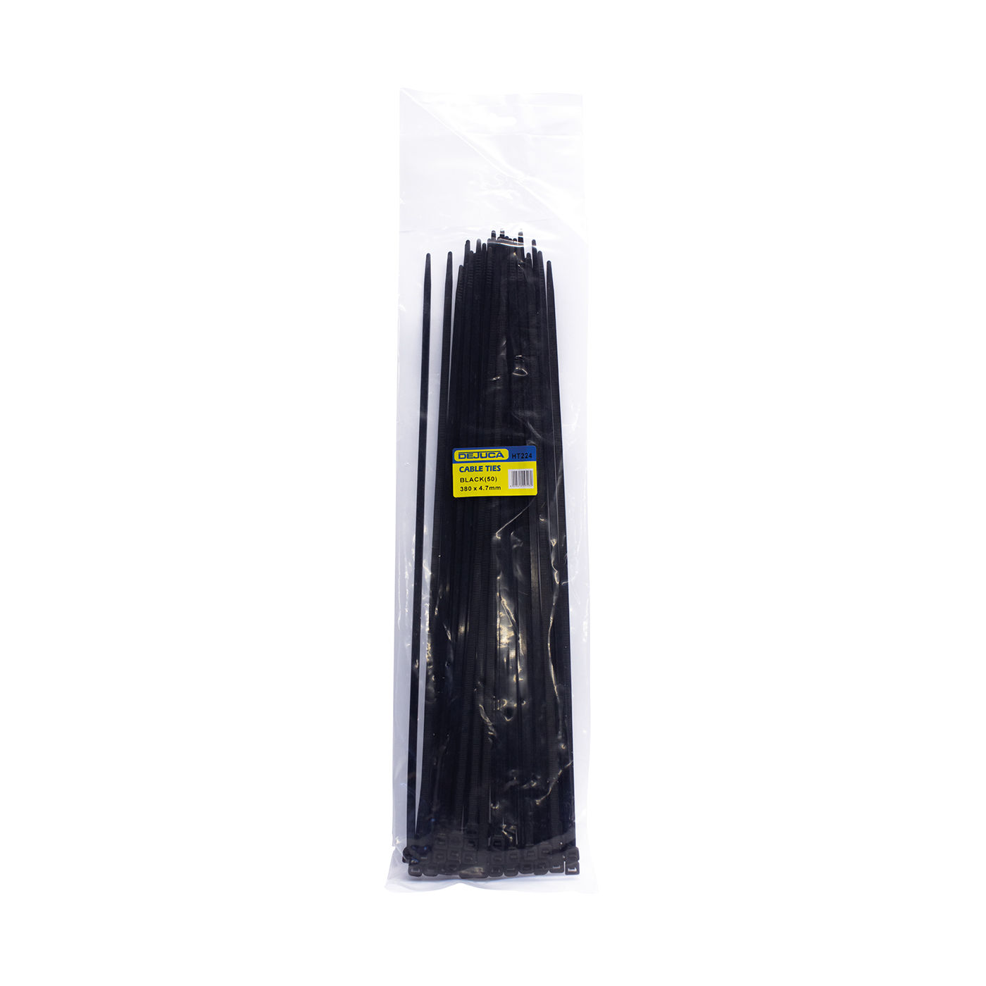 Dejuca - Cable Ties - Black - 380mm X 4.7mm - 50/pkt - 4 Pack