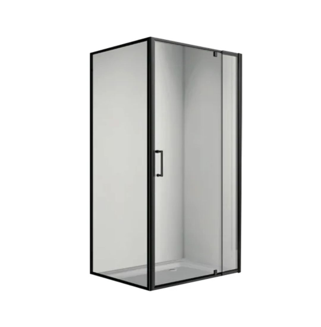 Black Shower pivot door  - 900mm by 900mm by 1800mm