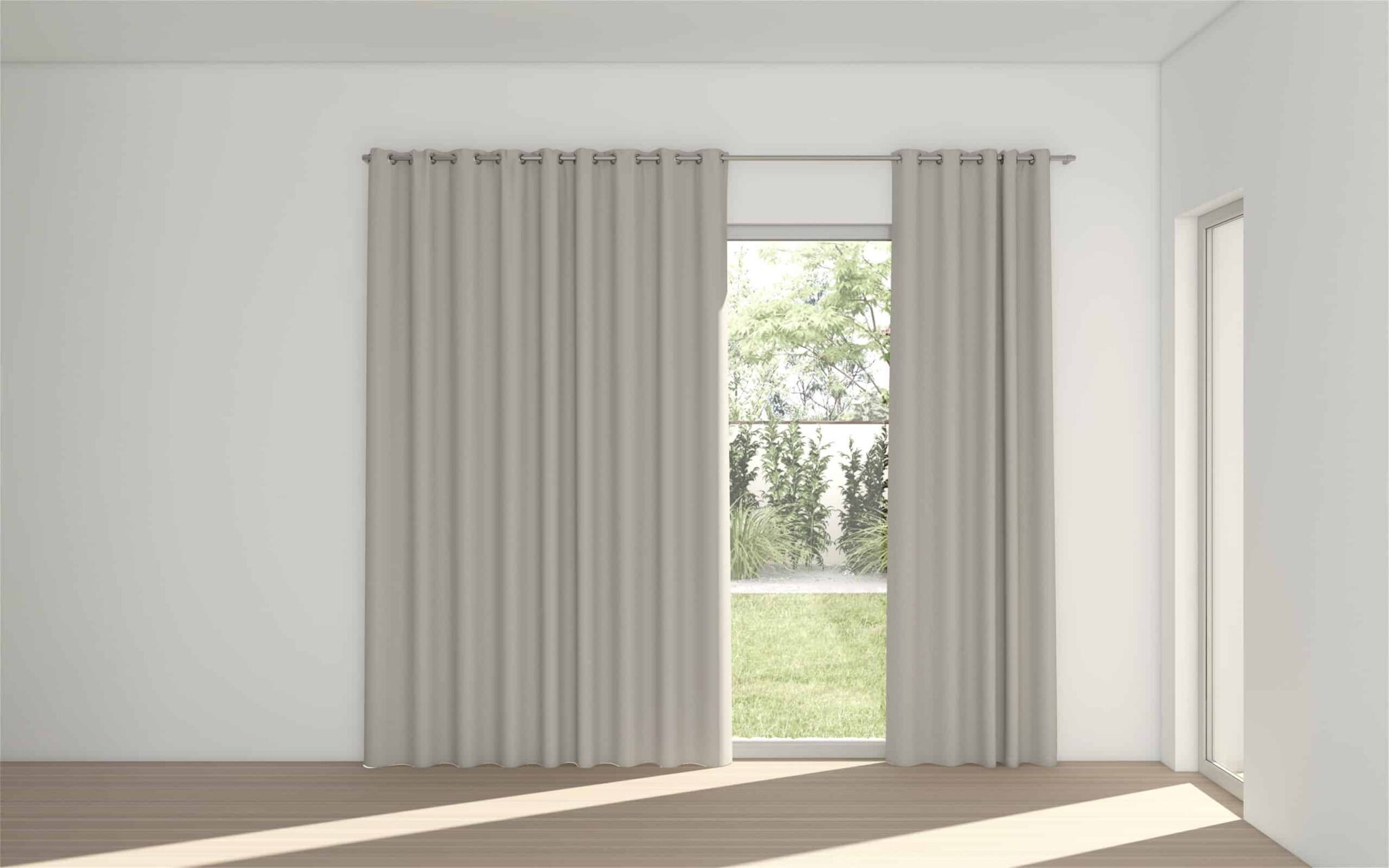 Stuart Graham Dusk Eyelet Curtains – Stone 265cm (W) x 220cm (Drop)