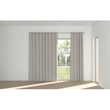 Stuart Graham Dusk Eyelet Curtains – Stone 265cm (W) x 220cm (Drop)
