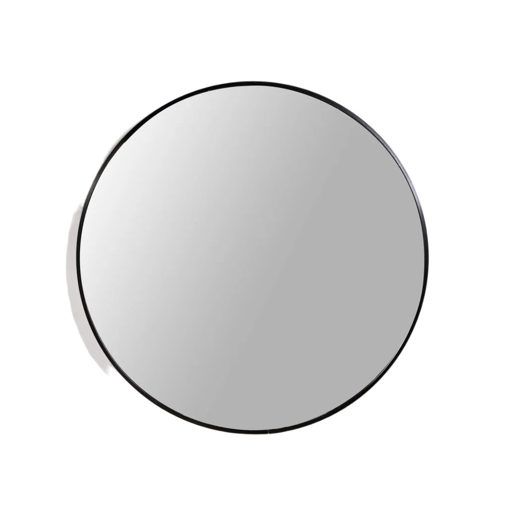 Vividitto - Naisha Round Mirror - Black - 80cm