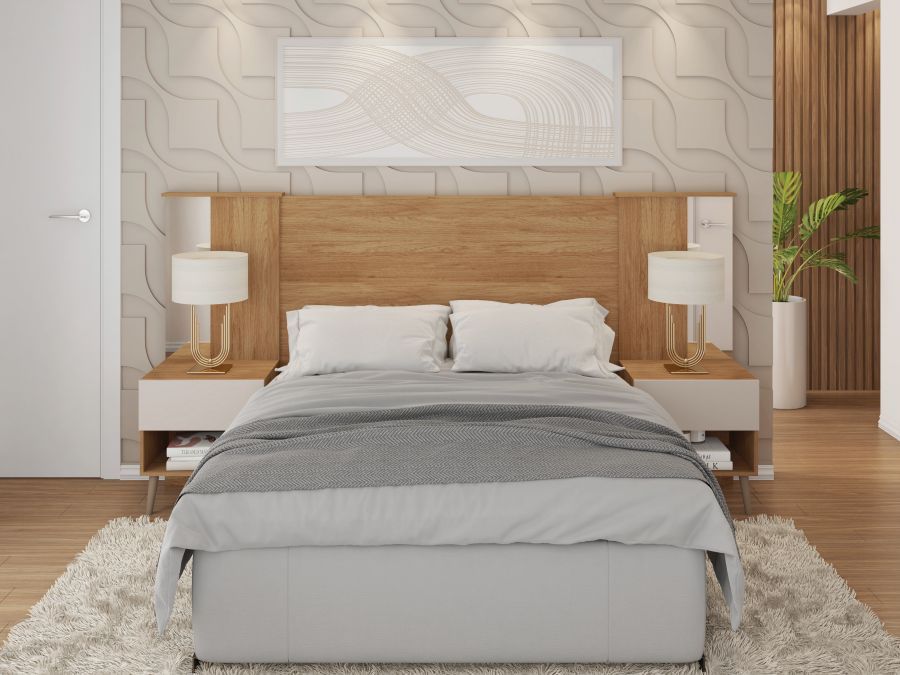 HEADBOARD REFLEX - Mahogany/ With Mirror
