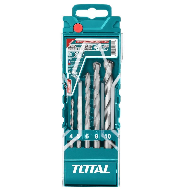 5Pcs Multi-Function Drill Bits Set TOTAL Tools