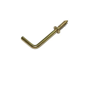 Square Cup Hook, Brass, 25mm, 20 Pieces (4 pack) BY WOODLY