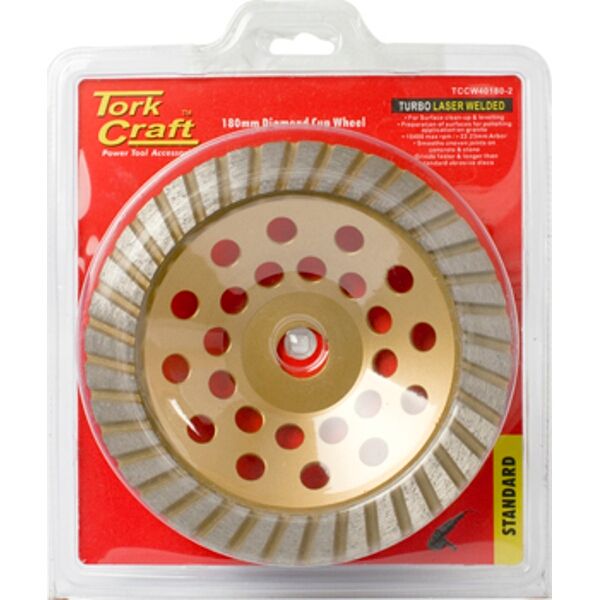 Dia. Cup Wheel 180 X 22.23Mm Turbo Laser Welded
