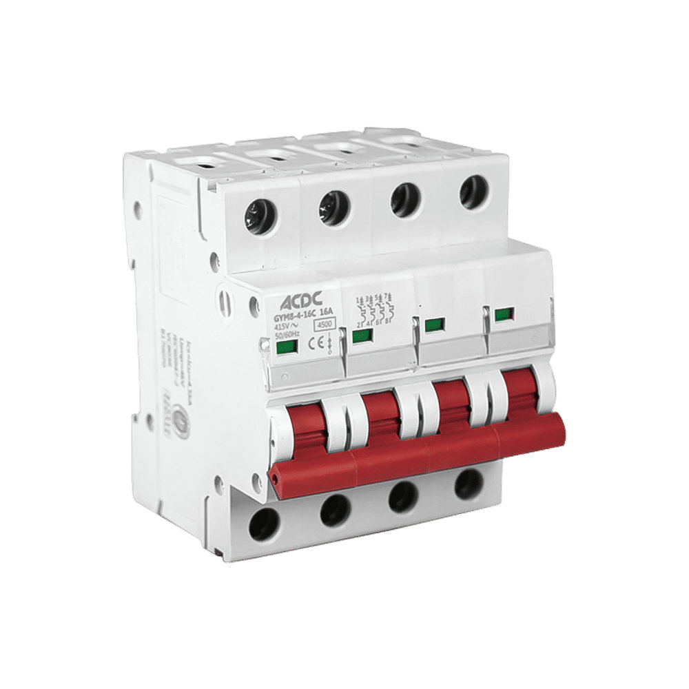 Circuit Breaker 4 Pole D-Curve 4.5KA 16A