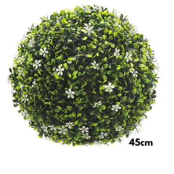 The Green Wall Co. - Artificial Foliage UV Protected - Topiary Ball Flower - 45cm
