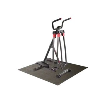 Foldable Exercise Bike with Handlebar, Indoor Stationary Cycling Equipment, Black and Red