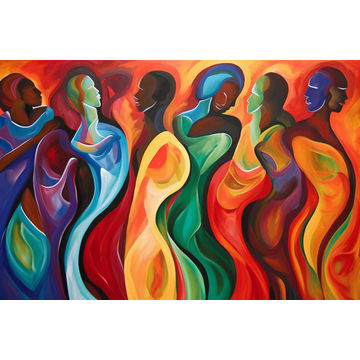 Canvas Wall Art - Expressions Ubuntu By Abstract Serenades - A1625 - [120 x 80 cm]