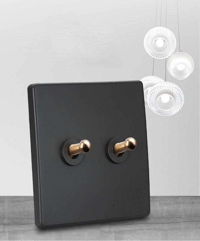 Classic Grey with Brass Toggle, 2 Lever