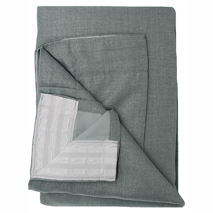Matoc Readymade Curtain -Weave Dimout -SelfLined -LtDuckEgg -Taped -265cm W x 218cm H