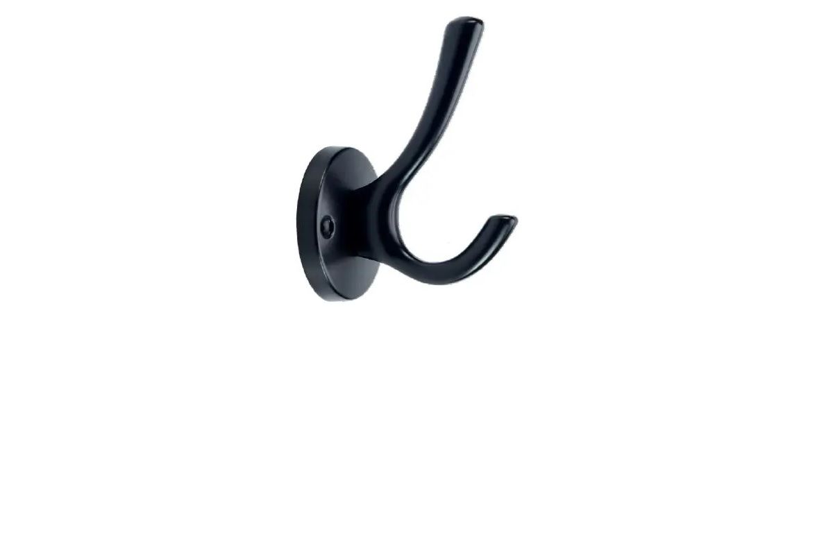 Modern Hat and Coat Hook, Black (3 pack) BY WOODLY
