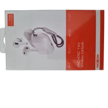 Earbuds TW803 wireless Moxom white ANC+ENC