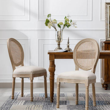 Rattan French Style Dining Chair – Set of 2