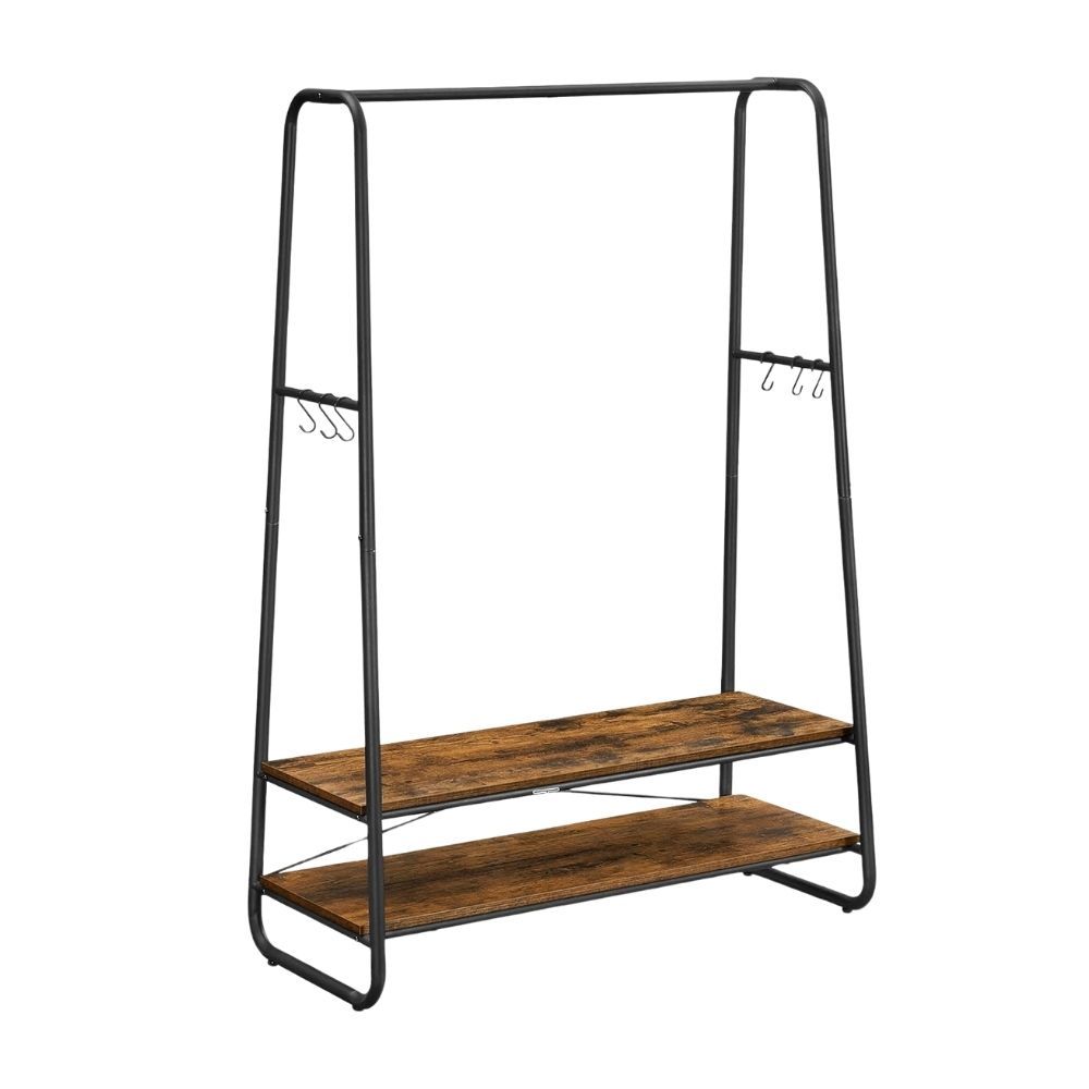 Bragg Kampala Clothes Storage Rack and Rail with 2 Shelves