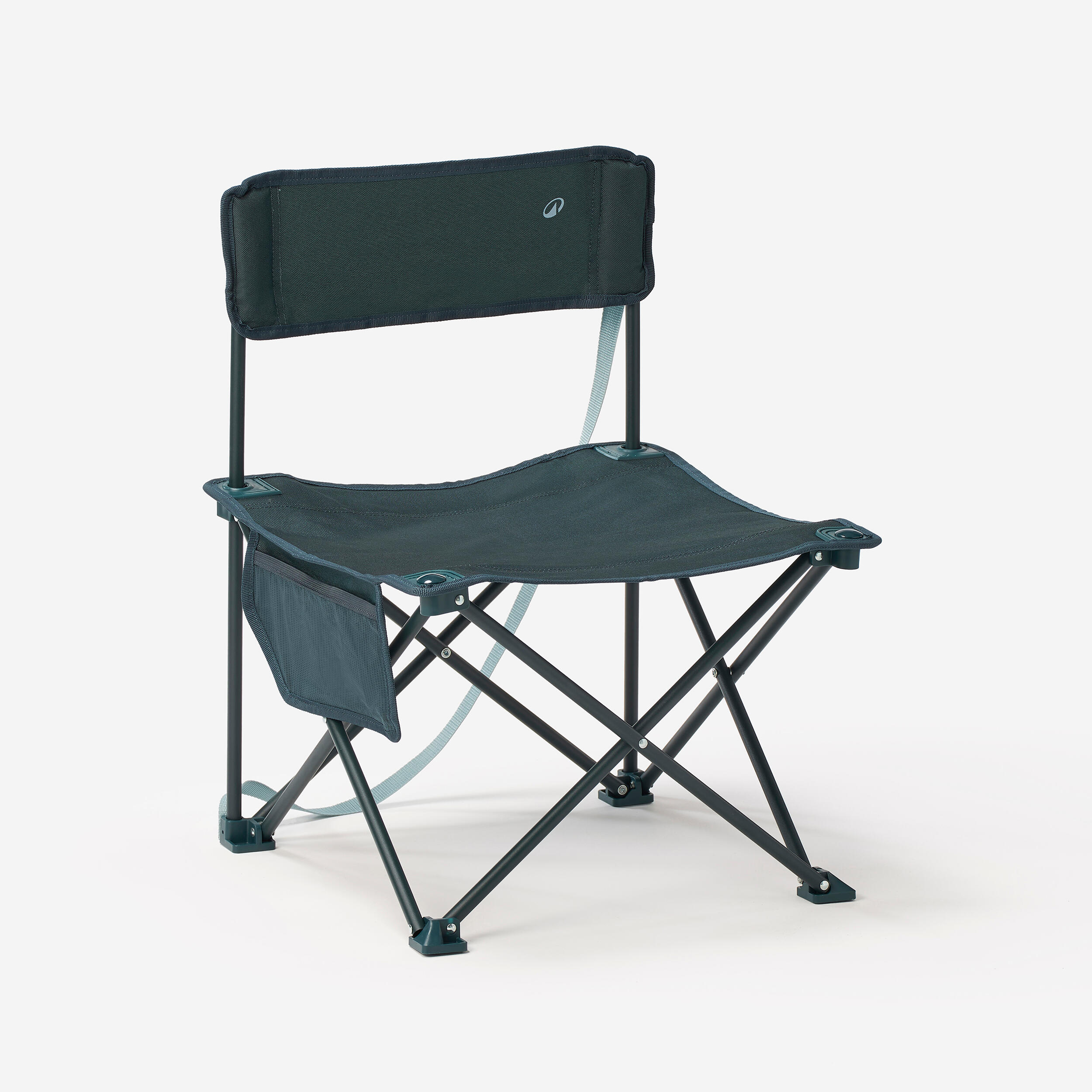 CAMPING FOLDING LOW CHAIR - 100 - BLUE