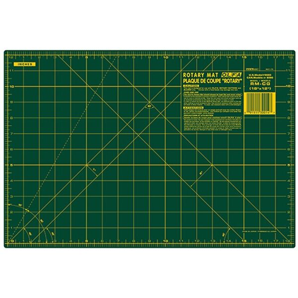 OLFA GREEN CUTTING  MAT 12"X18" 305 x 458mm