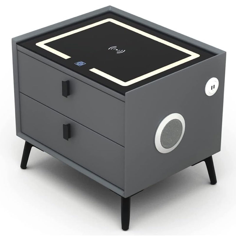 Nu Dekor - Nexus Intelligent Bedside Pedestal - Dark Grey