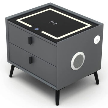 Nu Dekor - Nexus Intelligent Bedside Pedestal - Dark Grey