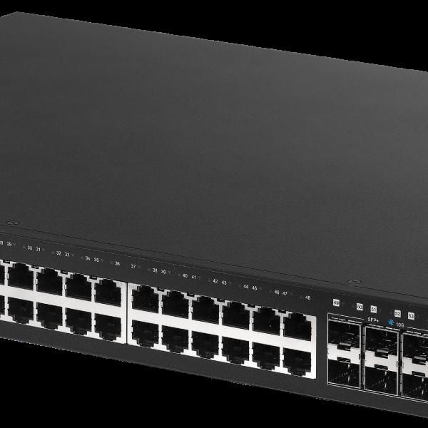 Edimax 54 Port, Web Smart, 48 Gigabit Poe+ Long Range Switch With 6 Sfp+ Ports