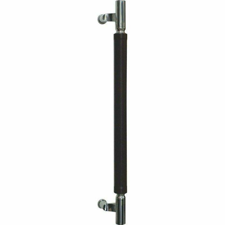 Leather and stainless steel pull handle