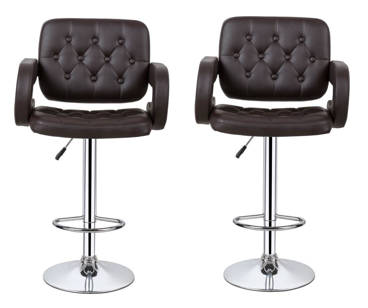 Bar Stools / Kitchen Counter Breakfast Chair/s- Brown - 2 Pack