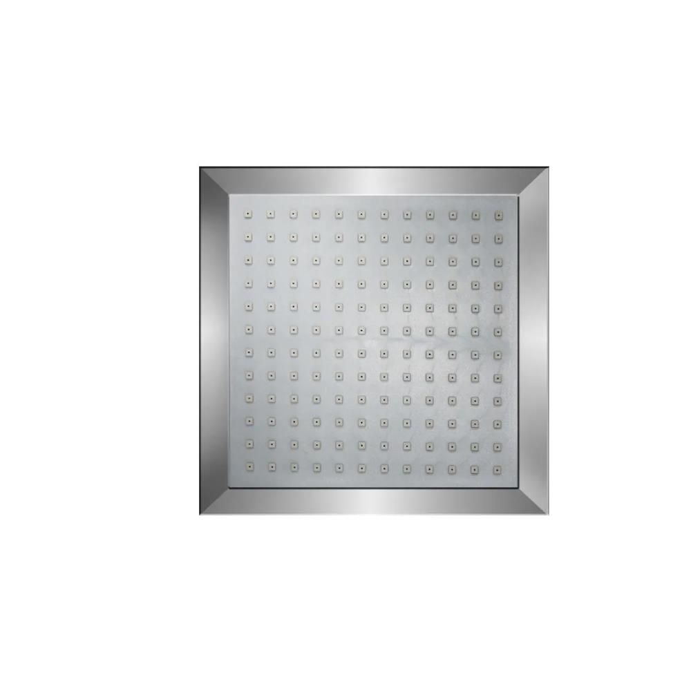 Shower Rose, Square, Chrome Plated, 200MM