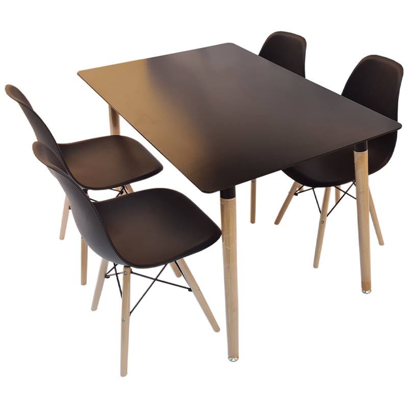 Apollo Table and Chairs - Black