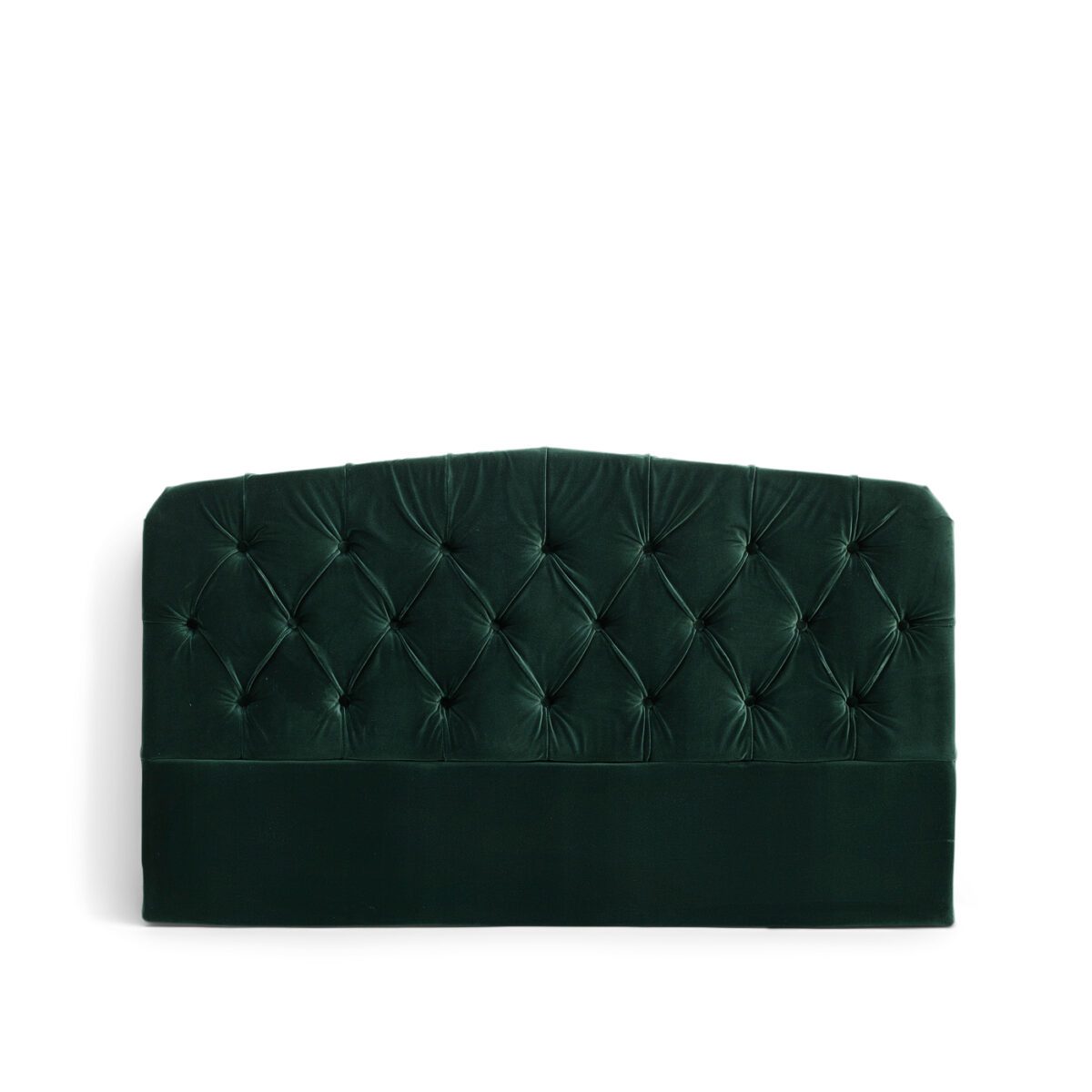 Meli Velvet Headboard - Green - Double