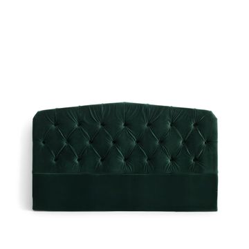 Meli Velvet Headboard - Green - Double
