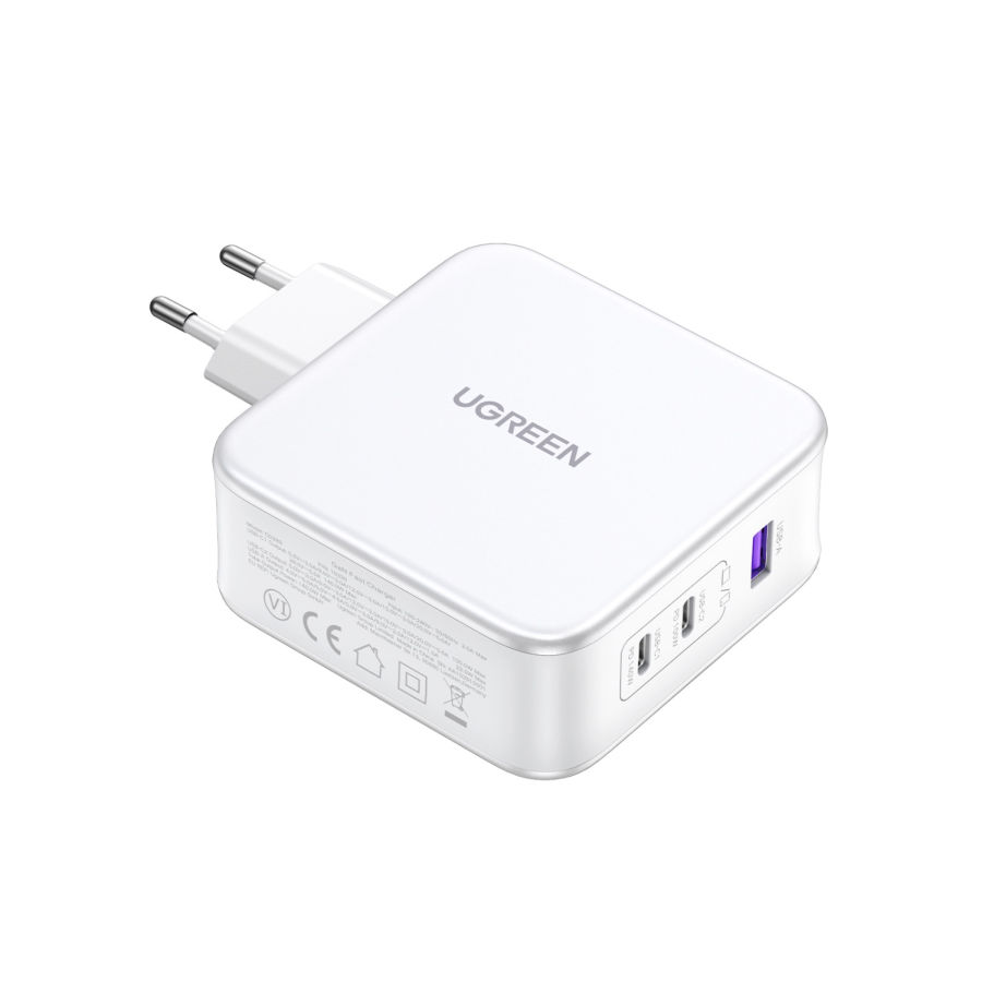 Ugreen 3 Port Gan 140W PD Wall Charger-White
