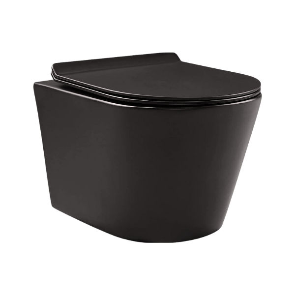 WALL HUNG TOILET - MATT BLACK - LUXUS (RND)
