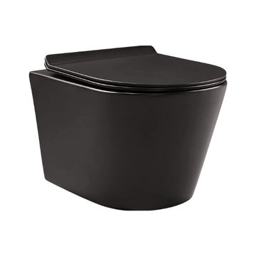 WALL HUNG TOILET - MATT BLACK - LUXUS (RND)