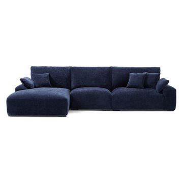 Empress Linen 5 Seater Convertible Sofa - Green