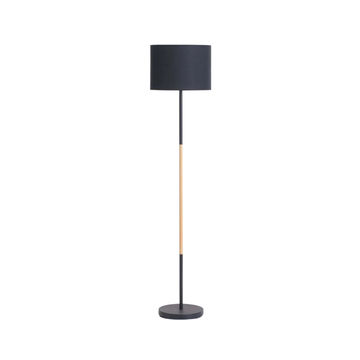 Vividitto - Poroki Black+Wood - Black Fabric Shade 150cm H