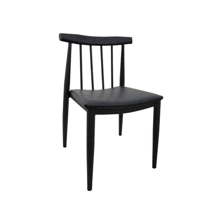 Vividitto - Wooden Look Dining Chair - Black/Black