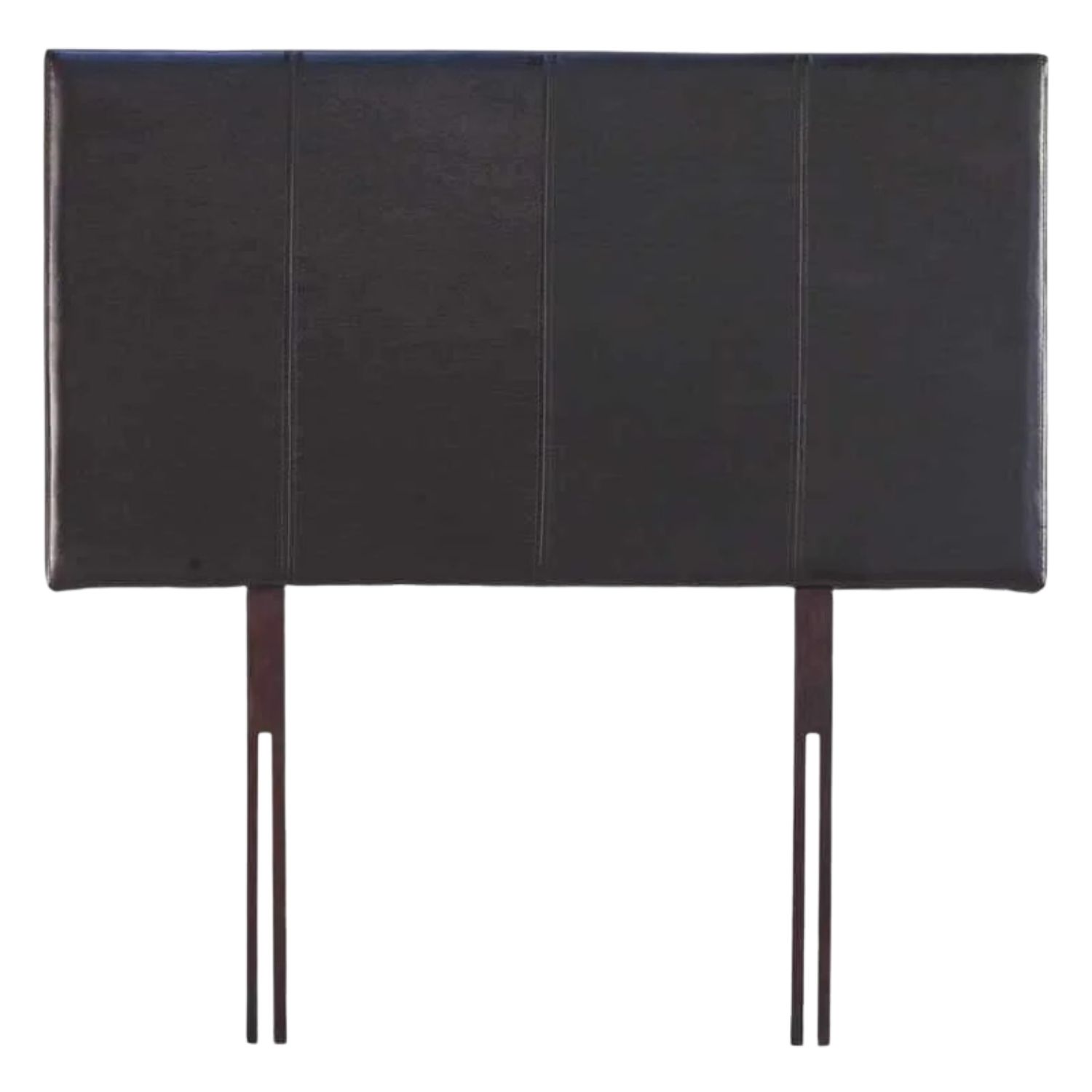Brown Leather Look Upholstered Headboard - Single